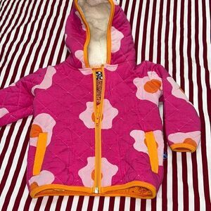 Kickee pants eggs zip up jacket fleece hood 6/12